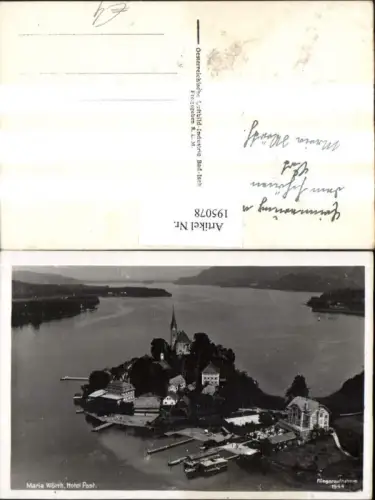 195078,Maria Wörth Totale Hotel Post Fliegeraufnahme 1944