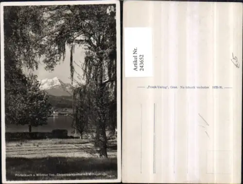 243652,Pörtschach am Wörthersee Strandparkpartie m. Mittagskogel