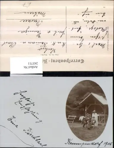 243711,Fotokarte 1905 Krumpendorf am Wörthersee Soldaten Liegestuhl Holzhütte Frau m. Hut