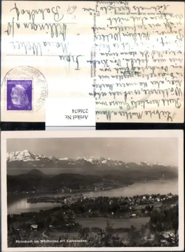 276674,Pörtschach am Wörthersee Totale m. Karawanken Bergkulisse pub Franz Schilcher 1460