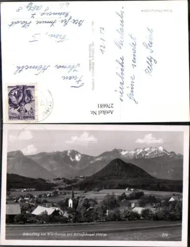 276681,Schiefling am Wörthersee Teilansicht m. Mittagskogel Bergkulisse pub Franz Schilcher 178