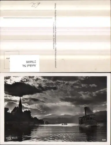 276698,Maria Wörth Kirche Partie Dampfer pub Franz Schilcher 566