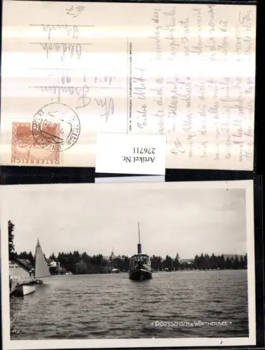 276711,Pörtschach am Wörthersee Dampfer Segelboot