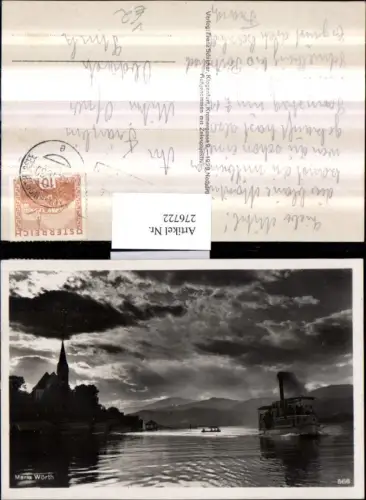 276722,Maria Wörth Partie Kirche Dampfer pub Franz Schilcher 566