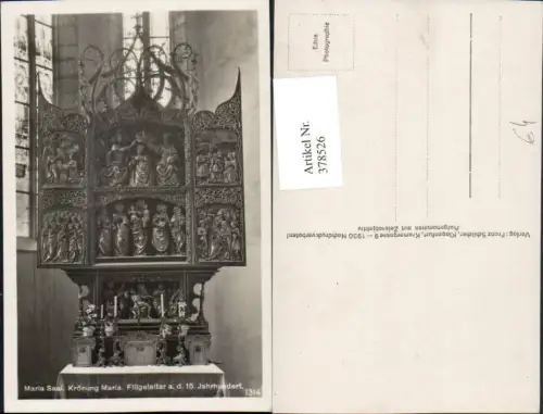 378526,Maria Saal Kirche Flügelaltar Krönung Maria pub Franz Schilcher 1314
