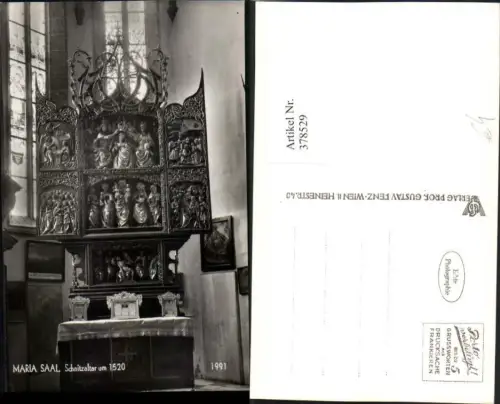 378529,Maria Saal Kirche Innenansicht Schnitzaltar Altar