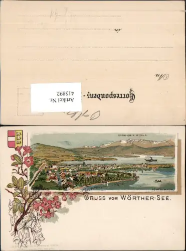 415892,Litho Gruß vom Wörthersee Pörtschach Totale pub Schwidernoch 279