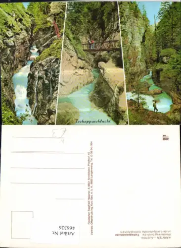 466326,Tscheppaschlucht b. Ferlach Schlucht Mehrbildkarte