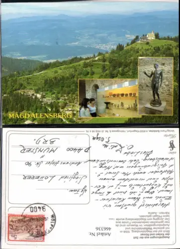 466336,Magdalensberg Kirche Statue Ausgrabungen Mehrbildkarte