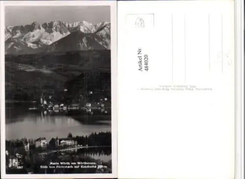 484020,Maria Wörth Totale von Pörtschach Bergkulisse pub F. Schilcher 1837
