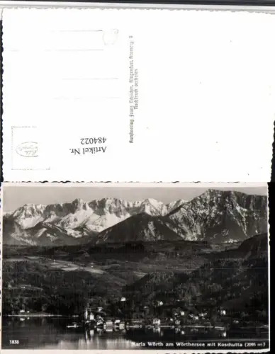 484022,Maria Wörth am Wörthersee Totale m. Koschutta Bergkulisse