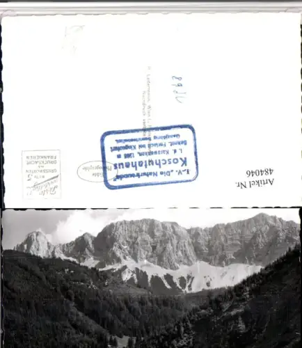 484046,Jägerschutzhaus m. Koschutta b. Ferlach Bergkulisse