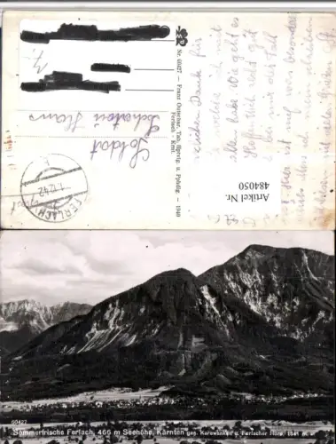 484050,Ferlach Totale geg. Karawanken Bergkulisse Feldpost Nr. 24139