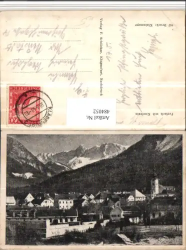 484052,Ferlach Teilansicht m. Koschutta Bergkulisse