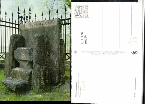 503229,Zollfeld b. Klagenfurt Kärntens Herzogstuhl aus dem 13. Jahrhundert