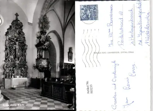 503233,Maria Wörth am Wörthersee Kirche Innenansicht Kanzel