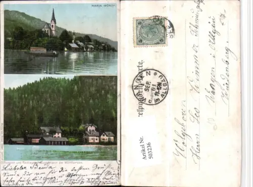 503236,Maria Wörth am Wörthersee Pension Kugelmann Mehrbildkarte