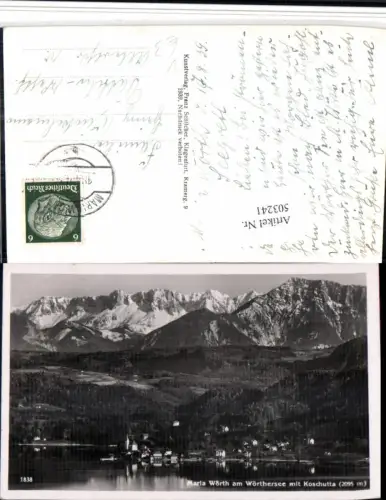 503241,Maria Wörth am Wörthersee Totale m. Koschutta pub F. Schilcher 1838