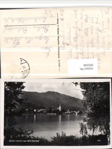 503244,Maria Wörth am Wörthersee Teilansicht pub F. Schilcher 347