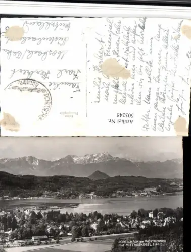 503245,Pörtschach am Wörthersee Teilansicht m. Mittagskogel Bergkulisse