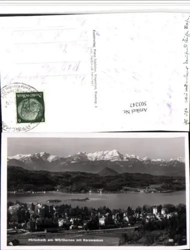 503247,Pörtschach am Wörthersee Teilansicht Bergkulisse pub F. Schilcher 883