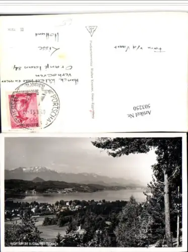 503250,Wörthersee Blick auf Pörtschach Teilansicht Bergkulisse