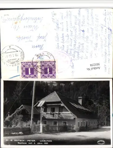 503258,Loiblpass Gasthof Deutsch-Peter b. Ferlach