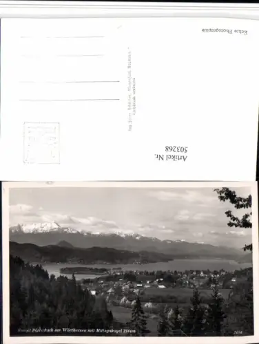 503268,Pörtschach am Wörthersee Teilansicht Bergkulisse pub F. Schilcher 1404