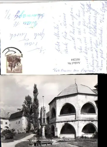 503284,Maria Saal Kirchhof Gotische Lichtsäule u. Rotunde