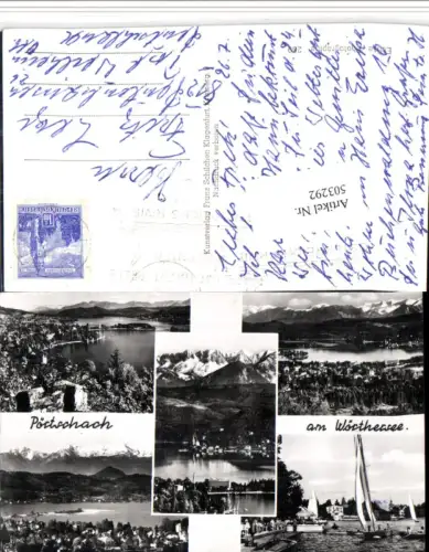 503292,Pörtschach am Wörthersee Totale Segelboote Mehrbildkarte