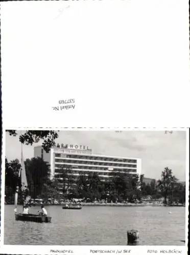 537769,tolle Foto-AK Pörtschach am Wörthersee Parkhotel Hotel pub Foto Holböck