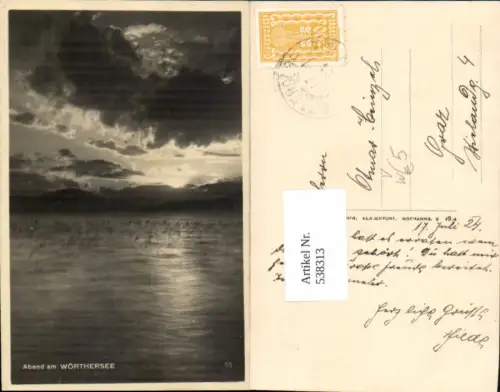 538313,Foto-AK Abend am Wörthersee Maria Wörth