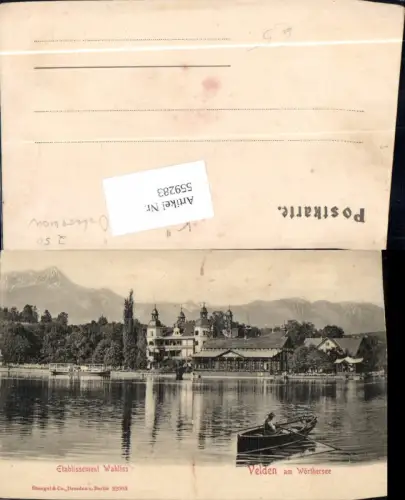 559283,tolle AK Velden am Wörthersee Etablissement Wahliss Boot pub Stengel 22003