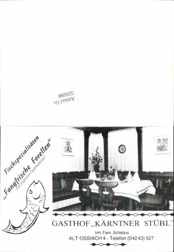 559288,Alt Ossiach am Wörthersee Gasthof Kärntner Stübl