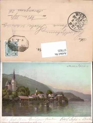 577825,Lithographie Maria Wörth am Wörthersee