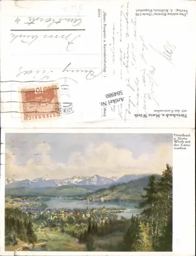 584980,Künstler AK Eduard Manhart Pörtschach am Wörthersee