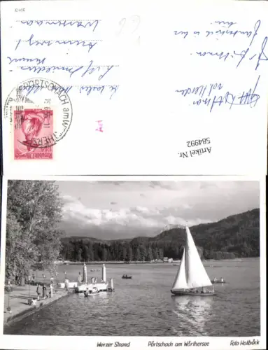584992,Pörtschach am Wörthersee Werzer Strand Segelschiff Segelboot pub Holböck