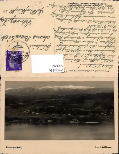 585092,Foto Ak Krumpendorf a. Wörthersee Totale