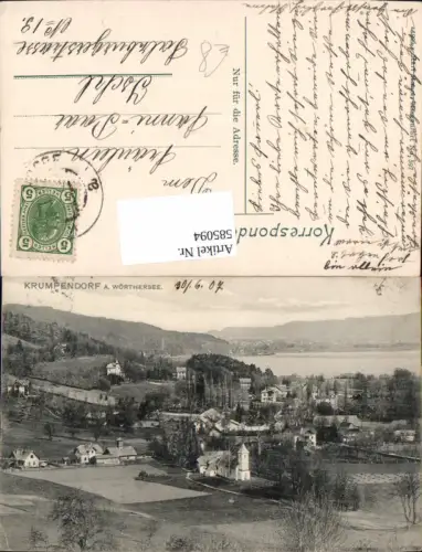 585094,Krumpendorf a. Wörthersee 1907