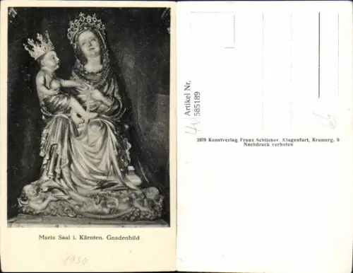 585189,Foto Ak Detailansicht Maria Saal Gnadenbild Kirche