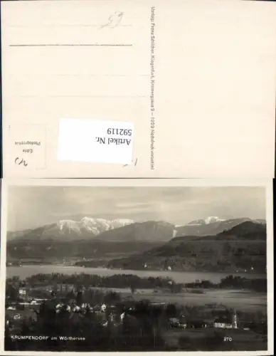 592119,Foto Ak Krumpendorf a. Wörthersee Ansicht