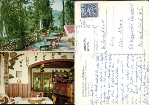 633599,Mehrbild Ak Moosburg b. Pörtschach a. Wörthersee Hubertus Espresso-Buffet