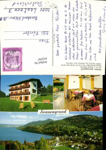 633797,Mehrbild Ak Maria Wörth Reifnitz a. Wörthersee Pension Sonnengrund