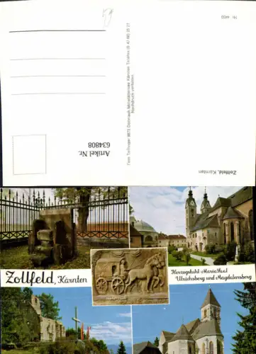 634808,Mehrbild Ak Zollfeld Kärnten Herzogstuhl-Maria Saal Ulrichsberg u. Magdalensberg