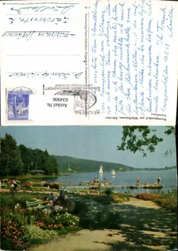 634906,Krumpendorf a. Wörthersee Strandleben Segelboote