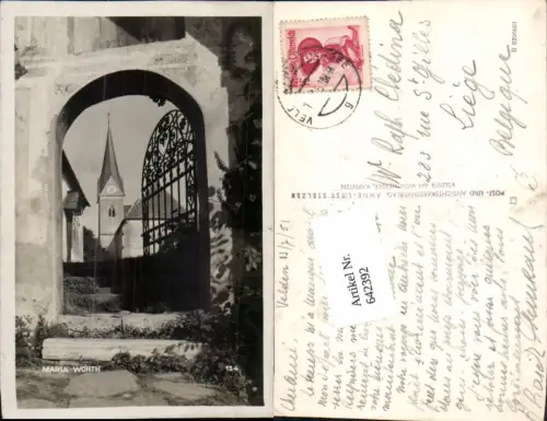 642392,seltene Foto-AK Maria Wörth am Wörthersee Tor Friedhof Gitter