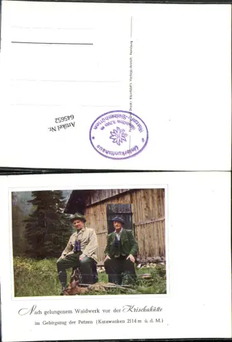 645652,Krischahütte b. Feistritz ob Bleiburg Völkermarkt Fernglas Jäger Jagd Petzen