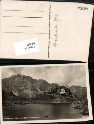 645691,Wolayersee Eduard Pichl Hütte Mallnitz