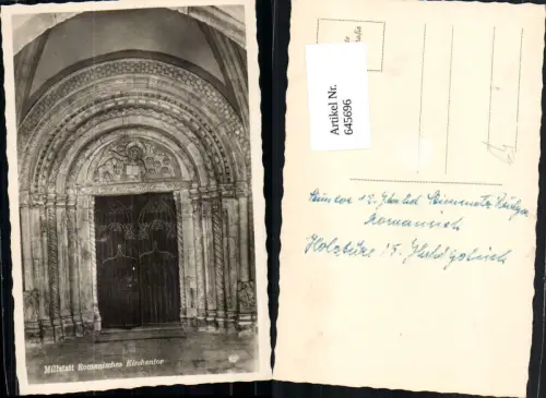 645696,Millstatt am Millstättersee Romanisches Kirchentor Tor