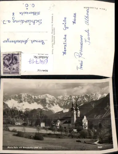 654717,Foto Ak Maria Rain mit Koschutta